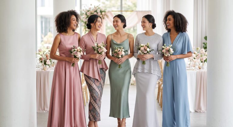 Inspirasi rekaan seragam bridesmaid custom yang cantik